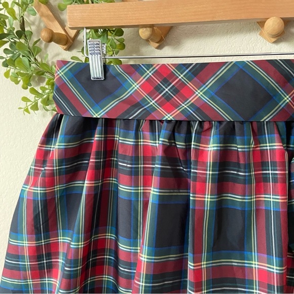 VINEYARD VINES | Jolly Plaid Taffeta Skirt with Tie Sash Belt NWT Size 10 - Picture 3 of 14